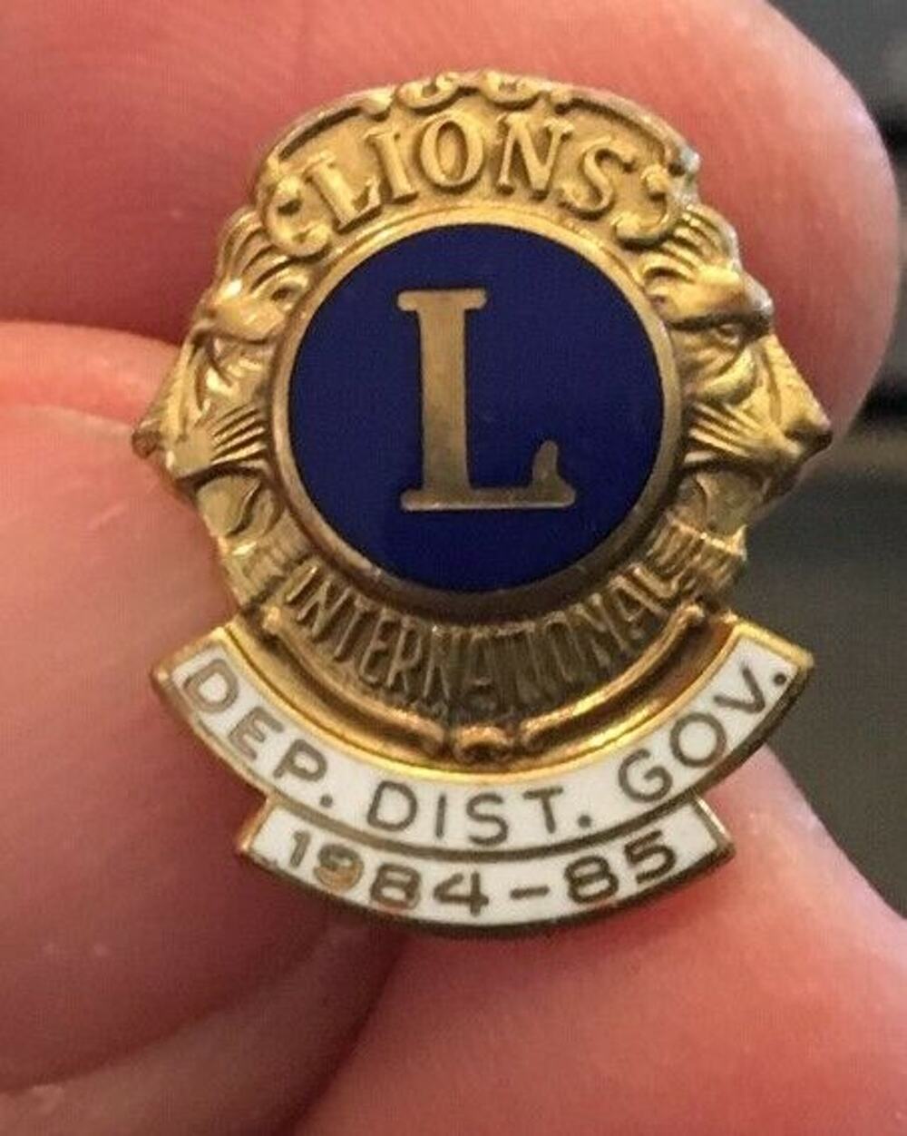 VTG Lions Club Dep. Dist. Gov. 1984-85 Pin by Leavens